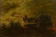 Ralph Albert Blakelock Farmhouse of F.B. Guest Spain oil painting artist